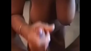 Preview 1 of Sister Many - Black girl gives handjob to white cock