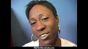 Preview 2 of Sybil Stallone Cleans - gloryhole secrets ebony sucking off strangers pov 18