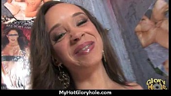 Preview 1 of Mia Cruse - Gloryhole Secrets Ebony sucking off strangers POV 14