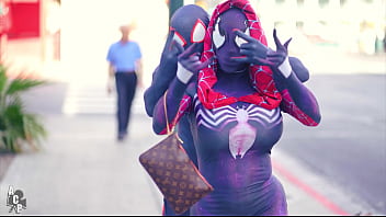 Preview 2 of Www Xuxxxx Com - Spiderman &quot_Across The Pussy Universe&quot_ Starring Ebony Mystique &amp_ Gibby The Clown