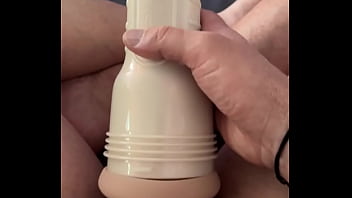 Preview 1 of Maserati And Xander - play with my new Fleshlight,  caught watching porn and  jerk  off my big dick