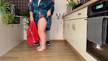 Preview 1 of Lauren Phoenix Nurse - Saggy natural tits of mother-in-law during her masturbation