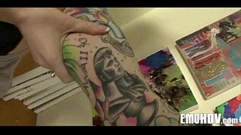 Preview 2 of Xxx Print Videos Of Shahida Mini - Babe with tattoos gets dick 235