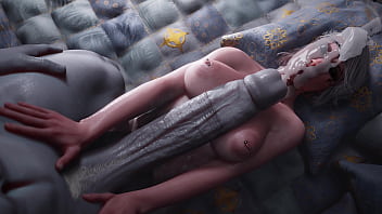 Preview 4 of Huge Black D Ck - Hot guest with wings fucked a woman properly - 3D Animation futa on female and cumshot on face