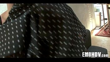 Preview 2 of Lady Police Sex With Thief - Emo babe with tats 159