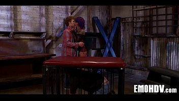 Preview 2 of Old Men Fucking A Teen Skinny - Emo babe with tats gets some dick 313