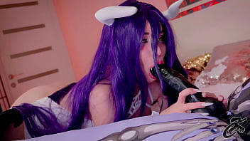 Preview 3 of Gfbf Video - Albedo &amp_ Narberal Gamma Overlord Cosplay - two vids in one!