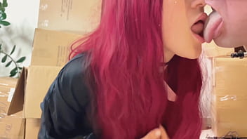 Preview 3 of Arab Bahjab Kon - Teen sexy girl hot passionately kisses and licks a guy&#039_s tongue