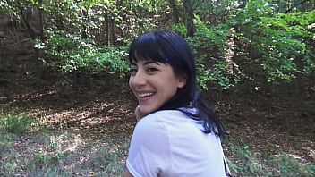Preview 1 of Sangap Sangat Ni - TEEN GOTH SLUT CATCHES MONSTER BLACK COCK IN THE WOODS