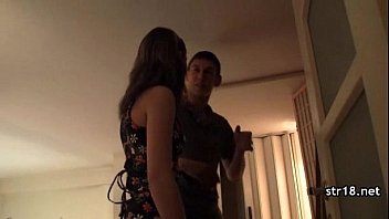 Preview 1 of Threesome Uncomfortable - 18 Year Old Teen Puts in a Great Performance