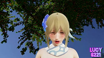 Preview 4 of Maly Cikgu Tudung Hijau - I gave everything to the female cosplayer of Genshin Impact