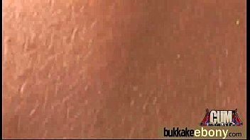 Preview 4 of Crem In Side - First time ebony with a group of white dicks 22