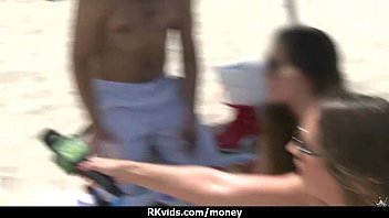 Preview 2 of Gang 16 - Desperate teen naked in public and fucks to pay rent 9