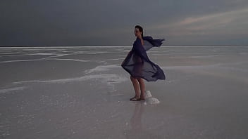 Preview 2 of Crist Slater - Erotic Dance on salt-crust of Salt Lake  Elton