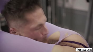 Preview 3 of Kirsty Travis - Gym instructor caught by TS fucking customers