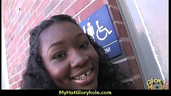 Preview 1 of Sola Saal - Incredible ebony teen blowjob gloryhole audition 30
