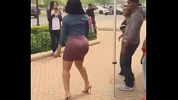 Preview 3 of Tube Porn Allys - girl shakin that big ass at street