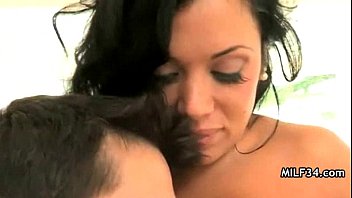 Preview 2 of Cellophane Temptation - Hot Stepmom Cougar Smoking Sex in Heels