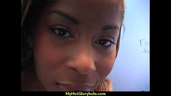 Preview 3 of Extrema Porn Bbw - Ebony Hottie Milking Cocks in the Gloryhole 14