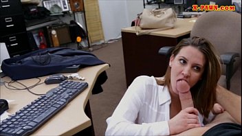 Preview 3 of Grup Hijab - Sexy business lady banged by pawnkeeper for a plane ticket