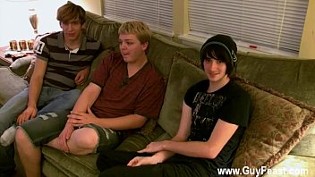 Preview 1 of Girl Eat Over Waste Materail - Argentinian gay teen boys It turns into a complete threesome suckfest