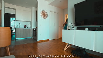 Preview 2 of Amateur Fuck On The Floor - DAY 26 - Step mom come to Step son after fight with husband for ONS and fucked in share bed
