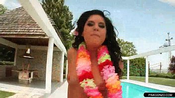 Preview 2 of Juliana Khalifa - Latina anal lover romantic banged by the pool