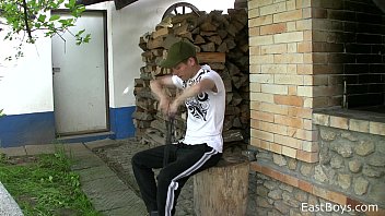 Preview 1 of Anal Gangbag - OUTDOOR WEBCAM - HORNY VILLAGE BOY