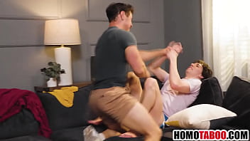 Preview 2 of French Outdoor Mature - Gay step bros fight then fuck
