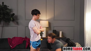 Preview 1 of French Outdoor Mature - Gay step bros fight then fuck