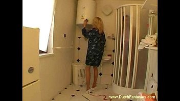 Preview 1 of During Menstruation Fuck - Dutch Bathroom Rough Fuck