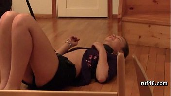 Preview 4 of Mom And Son Hd Movie - Teen practices bondage