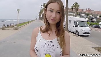 Preview 2 of Sabrina Reyes - European Babe Filled With Hard Dick on the bus