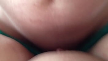 Preview 1 of Mother And Sun Sleep Sex - Pregnant slut cumming loudly on my cock