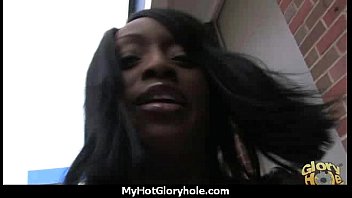 Preview 1 of Donkey With Gril - Ebony backs her booty all the way to the gloryhole 15