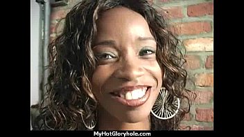 Preview 1 of Anl Amateur - Ebony backs her booty all the way to the gloryhole 13