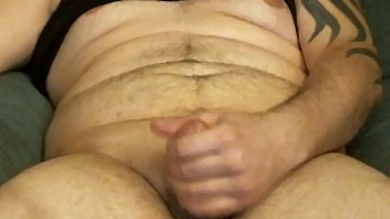 Preview 4 of Bude Aunty - Stroking my cock watching porn