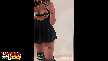 Preview 2 of Bangla School Gir Small Xxx - Latina Porn Casting - Thick Goth Tattoo Big Booty Cosplay Sucks BWC