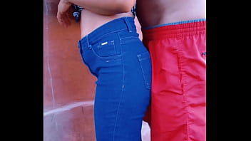Preview 1 of Saki Xxx Movi - anal sex with hot maid outdoors in the backyard near the espediento