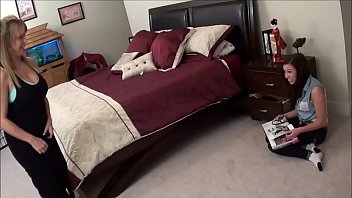 Preview 1 of Two Old Nen - step Mother Teaches Daughter Feet Worship