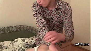 Preview 3 of Blonde Teacher Small - Kinky teen plays with fire