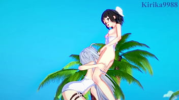 Preview 2 of Iranixxx Video - Miku Kohinata and Laura Bodewig lesbian play. - Symphogear &amp_ Infinite Stratos Hentai
