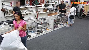 Preview 1 of Sasa Gray Porn Vidio - Brunette girl screwed at the pawnshop to earn extra money