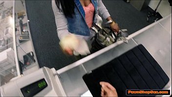 Preview 2 of Double Anal Gape - Black chick earns big time by sucking pawnshopowner in office