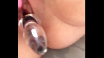 Preview 2 of Boy Socking Brea - Massive orgasm with squirt from dildo and vibe
