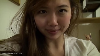 Preview 3 of Sex Free Video Girl - Perfect busty asian teen at home with toys