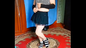Preview 3 of Indian Muvies - 4K Shemale Cute Sissy Crossdresser 3 Hot Dresses White Gay Boy Slut Twink Big Butt Big Ass