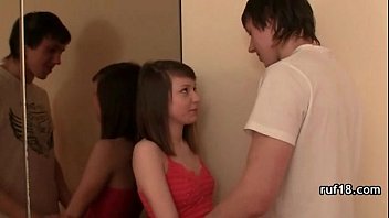 Preview 1 of Ordinary Grandma - Bondage and sex with flexible teen girl
