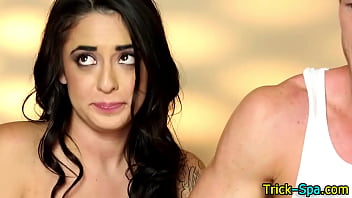 Preview 2 of Big Dildo Bdsm Machine - Cute babe throats masseur
