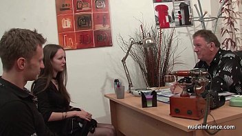 Preview 1 of Massiv Blast Compilation - Amateur anal casting couch of a skinny french brunette in stockings
